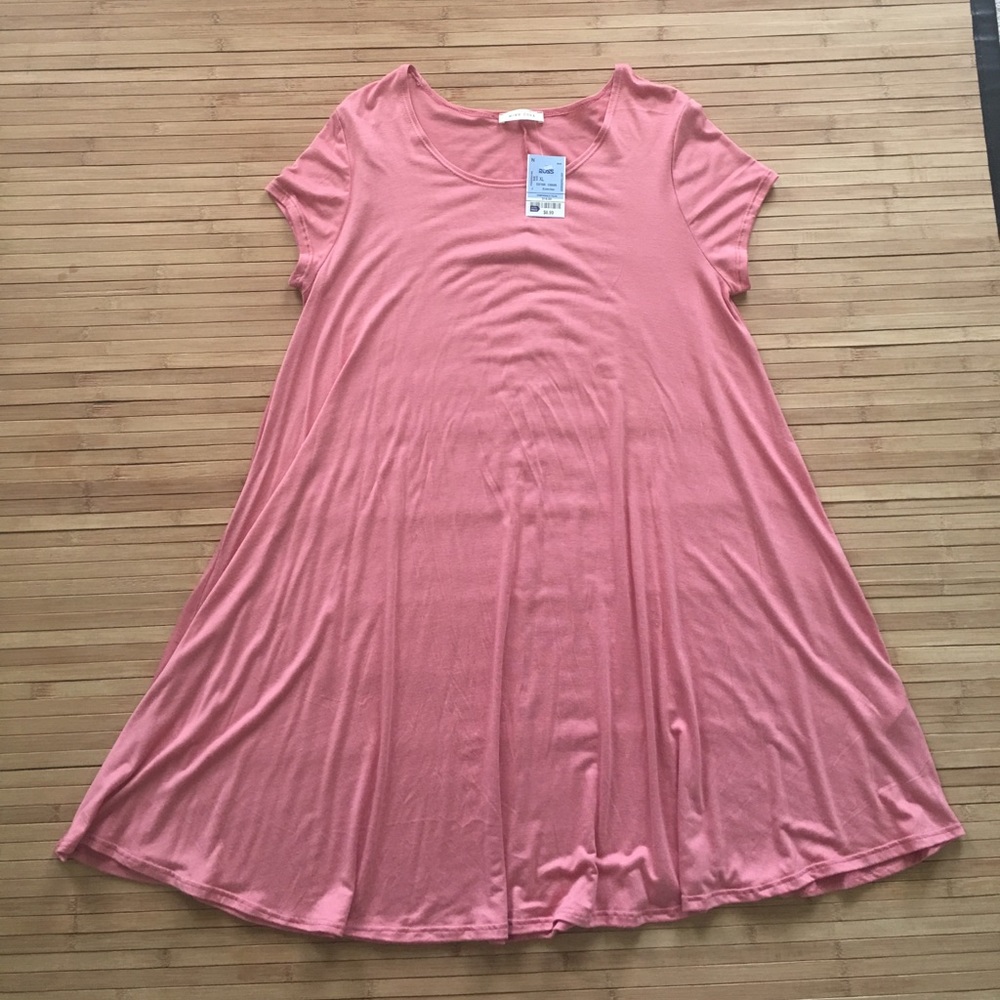 NWT "Mind Code" Pink/Coral Midi Dress (Ross)