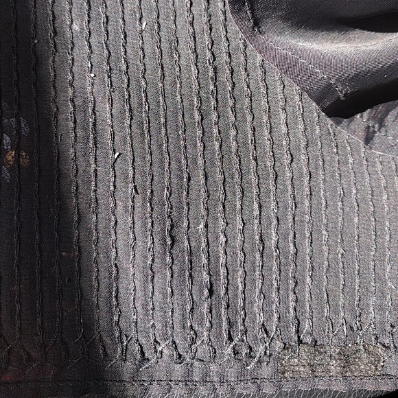 Notice Black Sequin Skirt Satin Trim w Pockets! - Picture 4 of 4