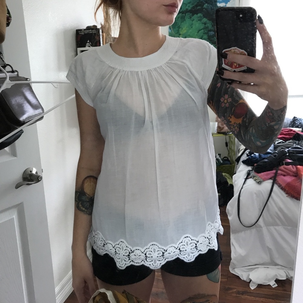 Madewell babydoll top
