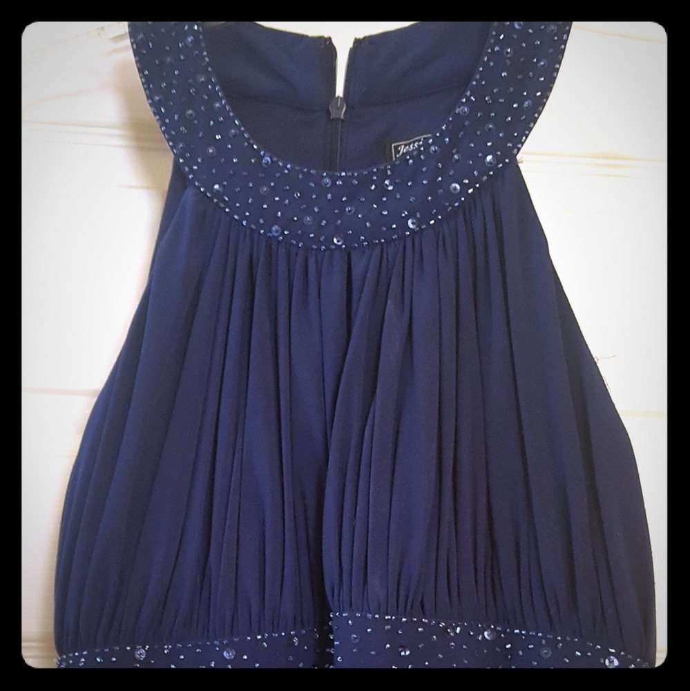 Formal shirt navy dress wore 1 time