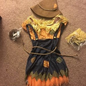 Super cute scarecrow costume.