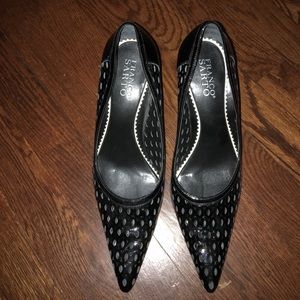 Franco Sarto Black Patent Leather Hi Heels