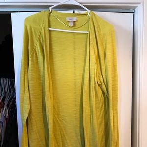 Loft long yellow cardigan  size XL
