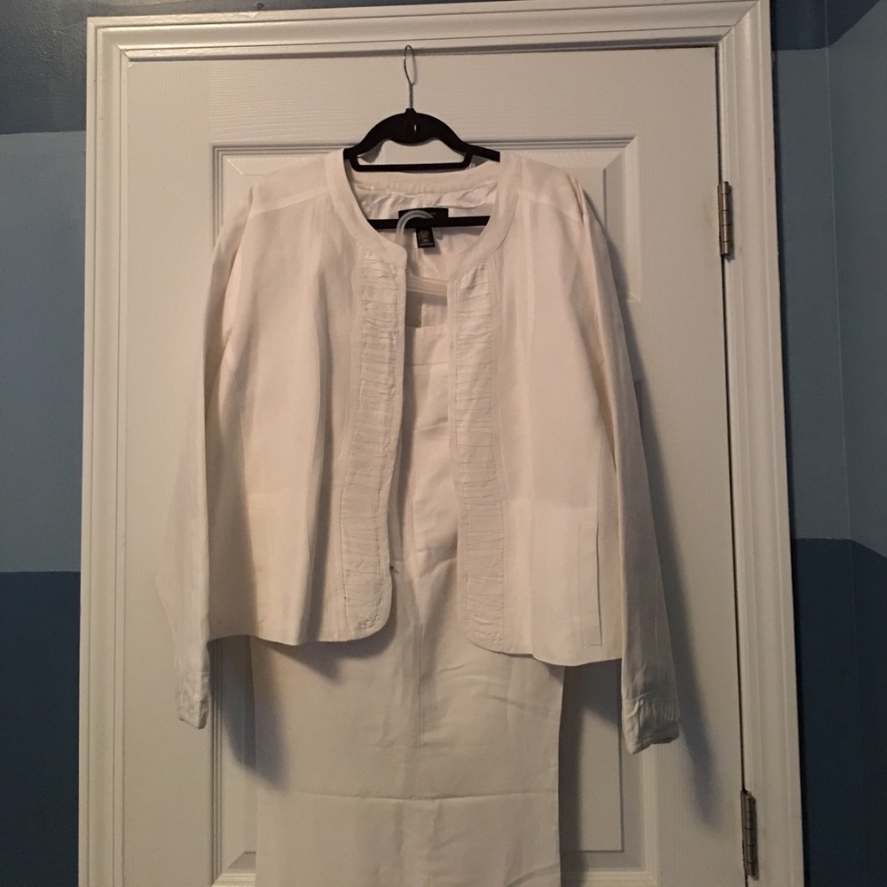 👚👖White Pants & Jacket Ashley Stewart**sale