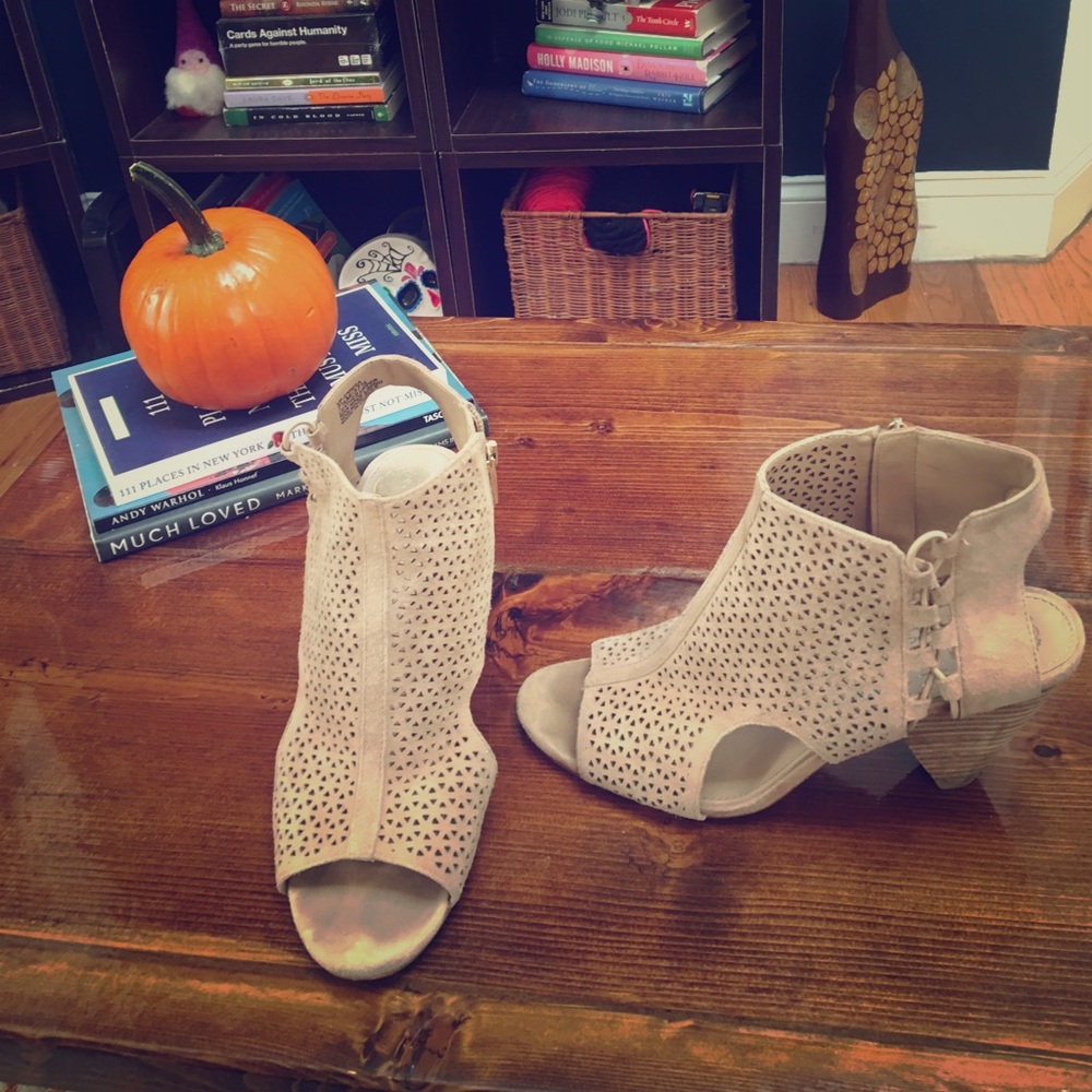 Vince Camuto open toe booties