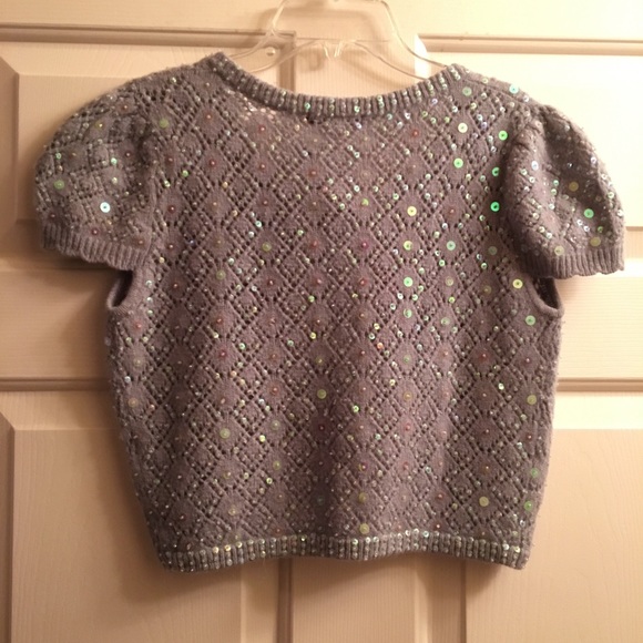 Like new! Sparkle holiday shirt-sleeve cover up - Picture 4 of 4