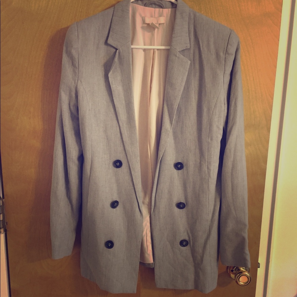 Gray Longline HM Boyfriend Blazer