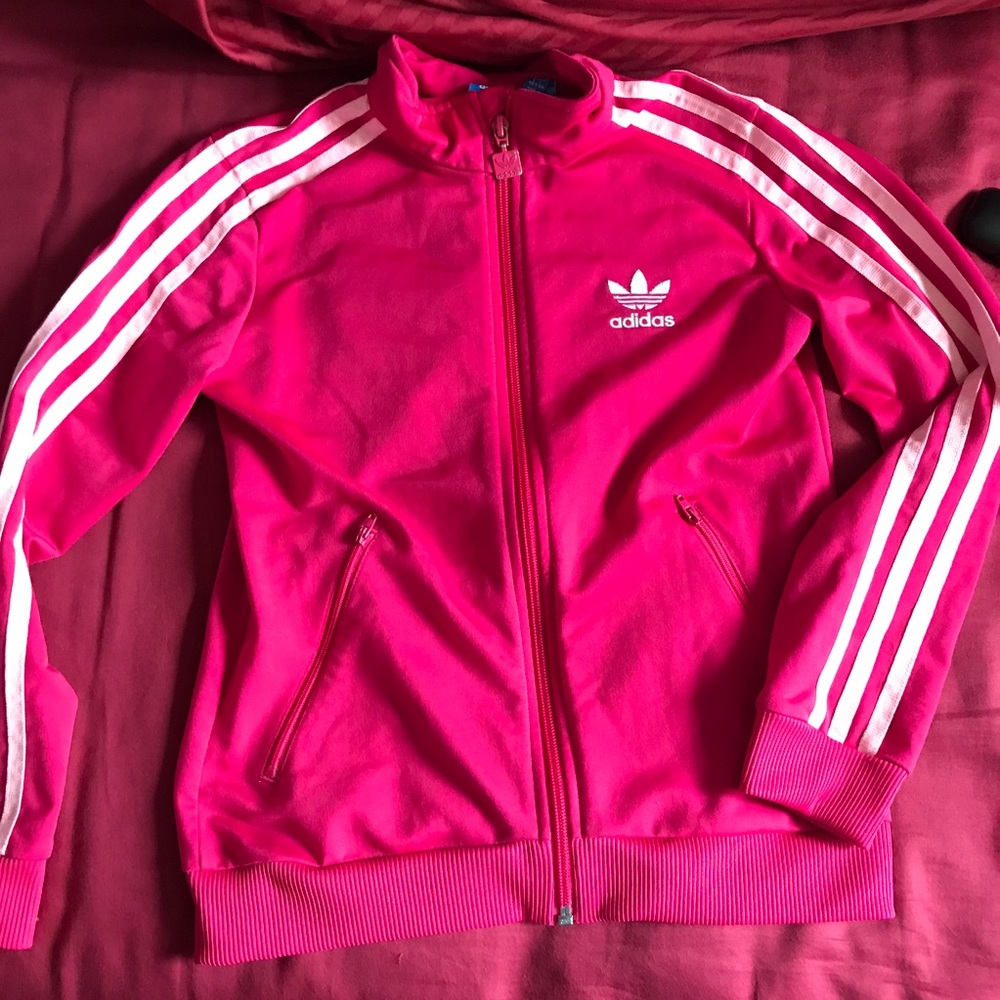 Girls Pink Adidas Jacket