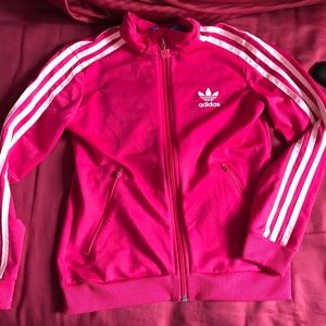 Girls Pink Adidas Jacket