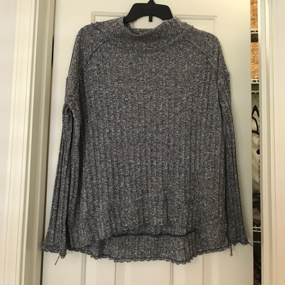 Free People Blue Turtle Neck long sleeve sweater - Picture 1 of 4