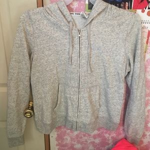 Full Zip Gray PINK Hoodie