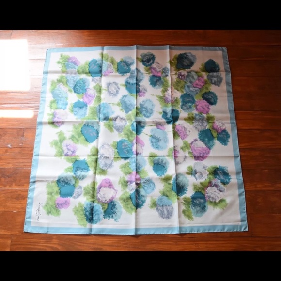Vintage Longchamp Paris 100% Silk Scarf - Picture 1 of 7