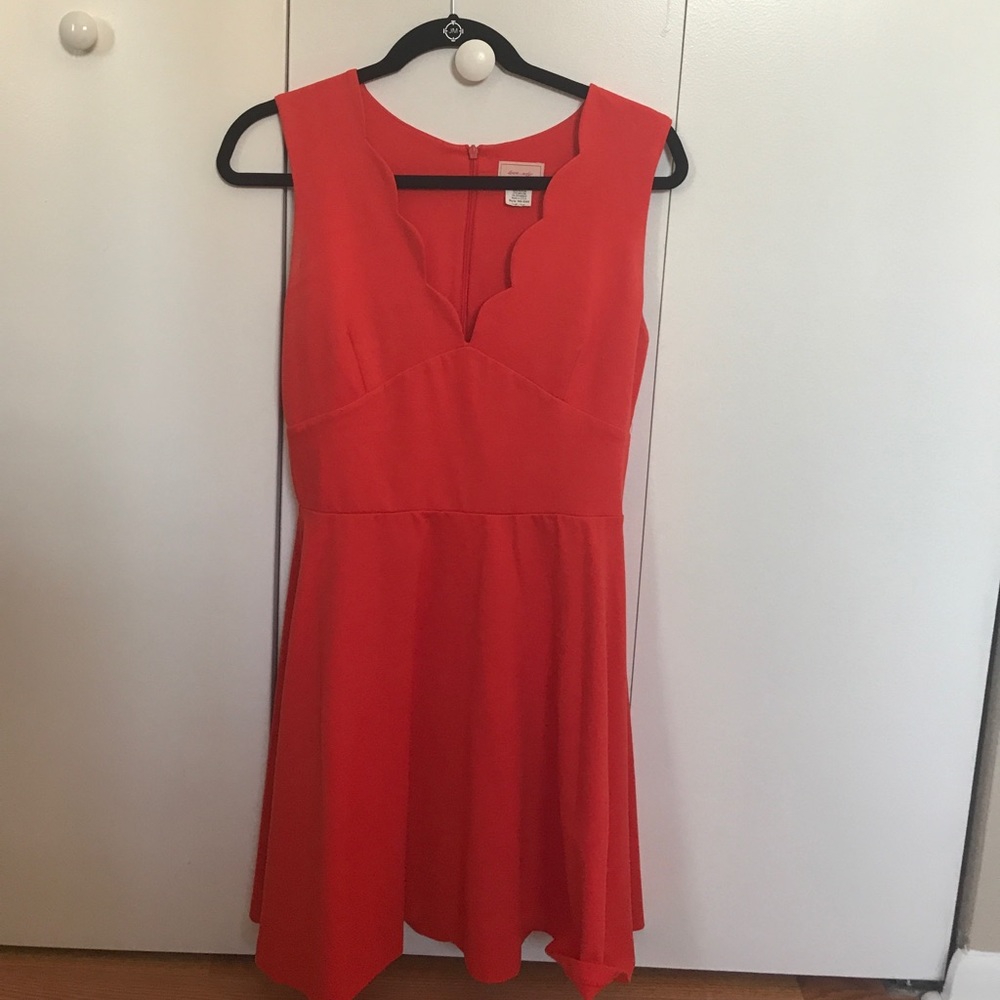 Orange skater dress