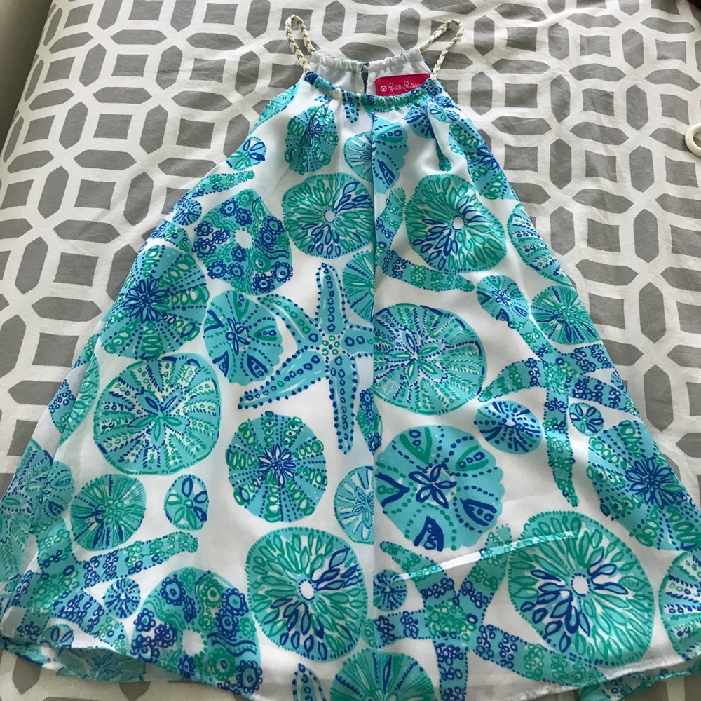 Lilly Pulitzer Sea Urchin For You satin ruffle top