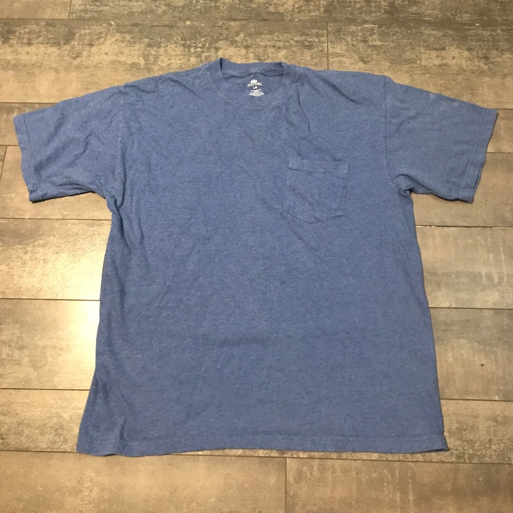 Stanford blue pocket tee shirt size large