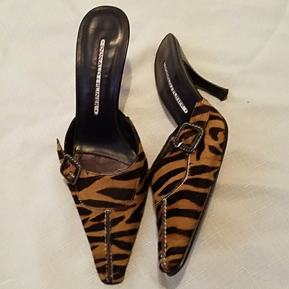 Vintage pony hair mules
