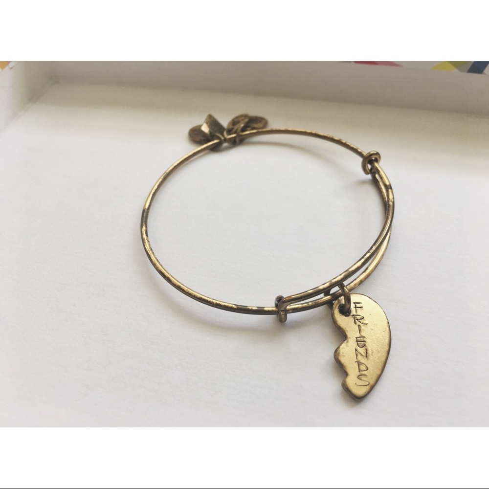 Alex and Ani "Best Friends" Heart Bangle Bracelet