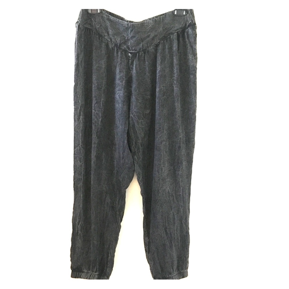 Charcoal gray jogger style pants