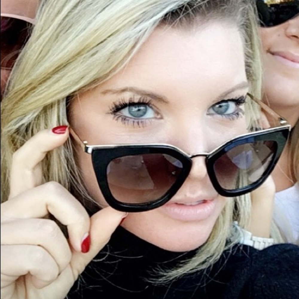 Prada Cinema Sunglasses- Black & Gold