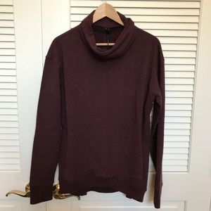 NWT Yogalicious Deep Purple Cowl Neck Pullover