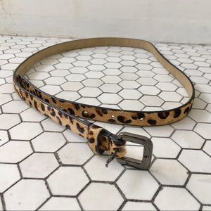 Leopard Print Calf Hair Belt