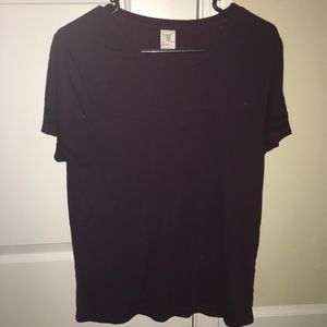 Zine purple and black jersey style tee