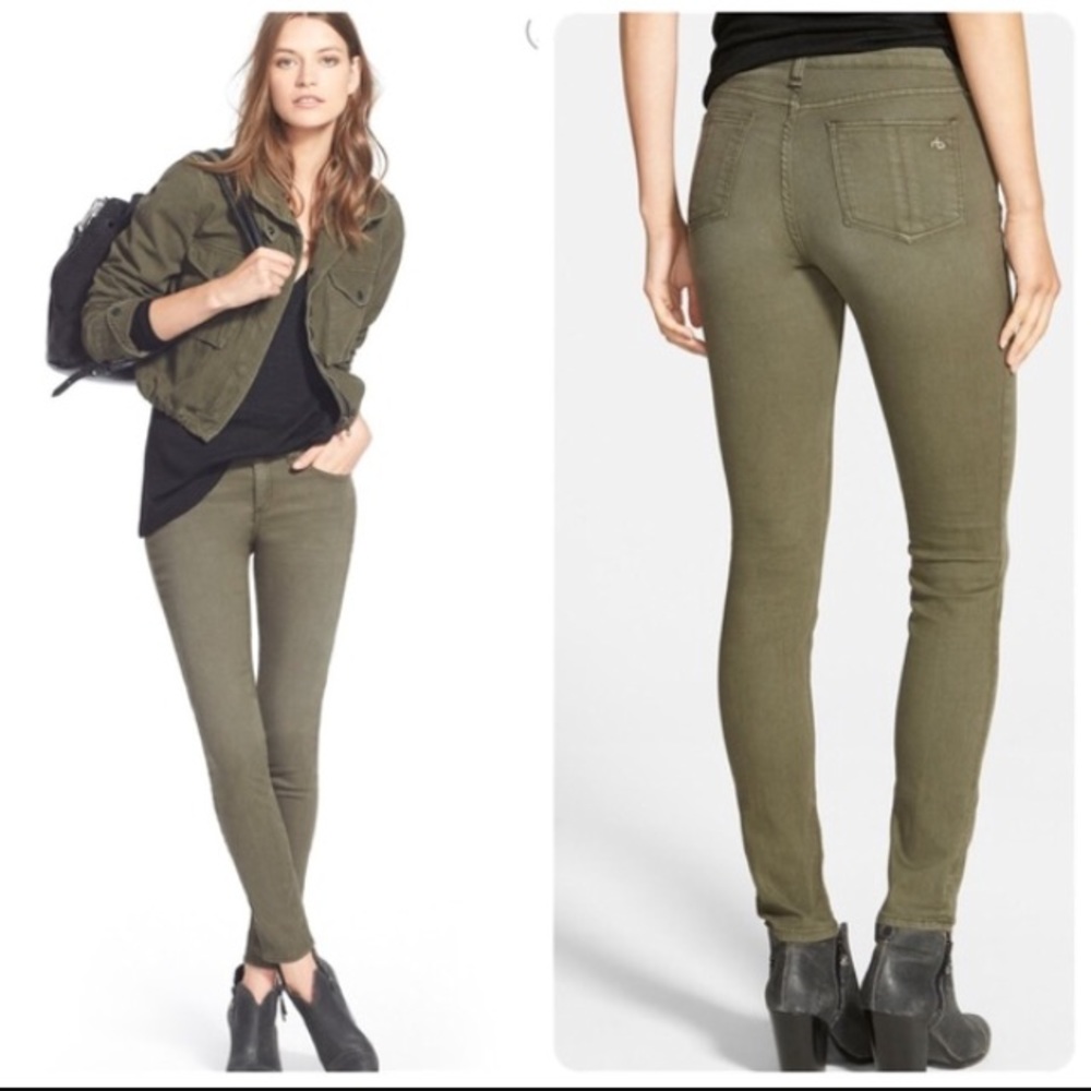 Rag and bone olive green jeans