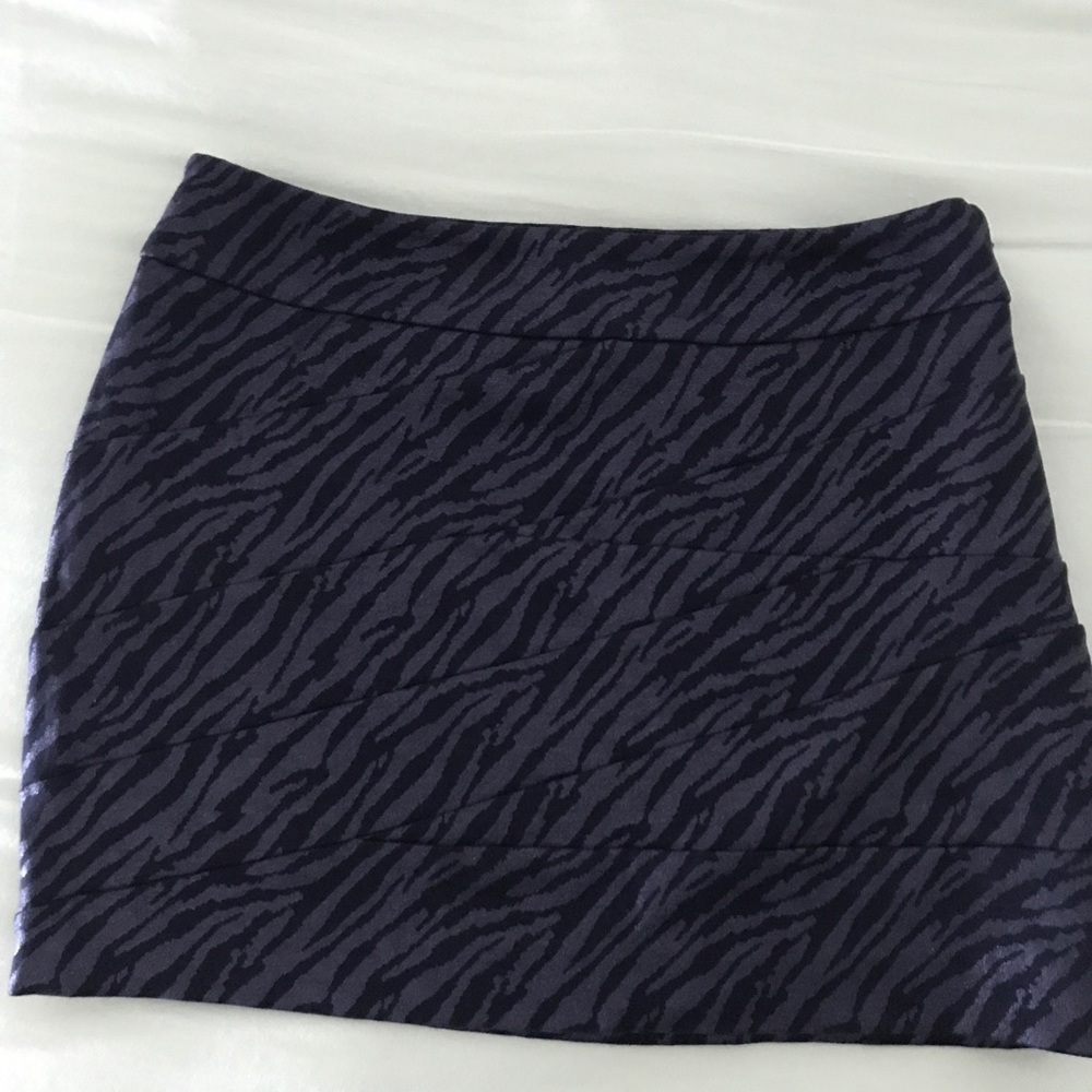 Express black animal print mini skirt