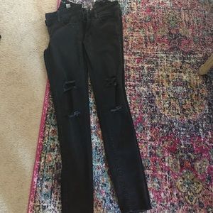 Two pairs of destroyed AEO jeggings