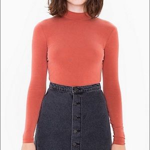 American Apparel Brushed Mock Neck Jersey