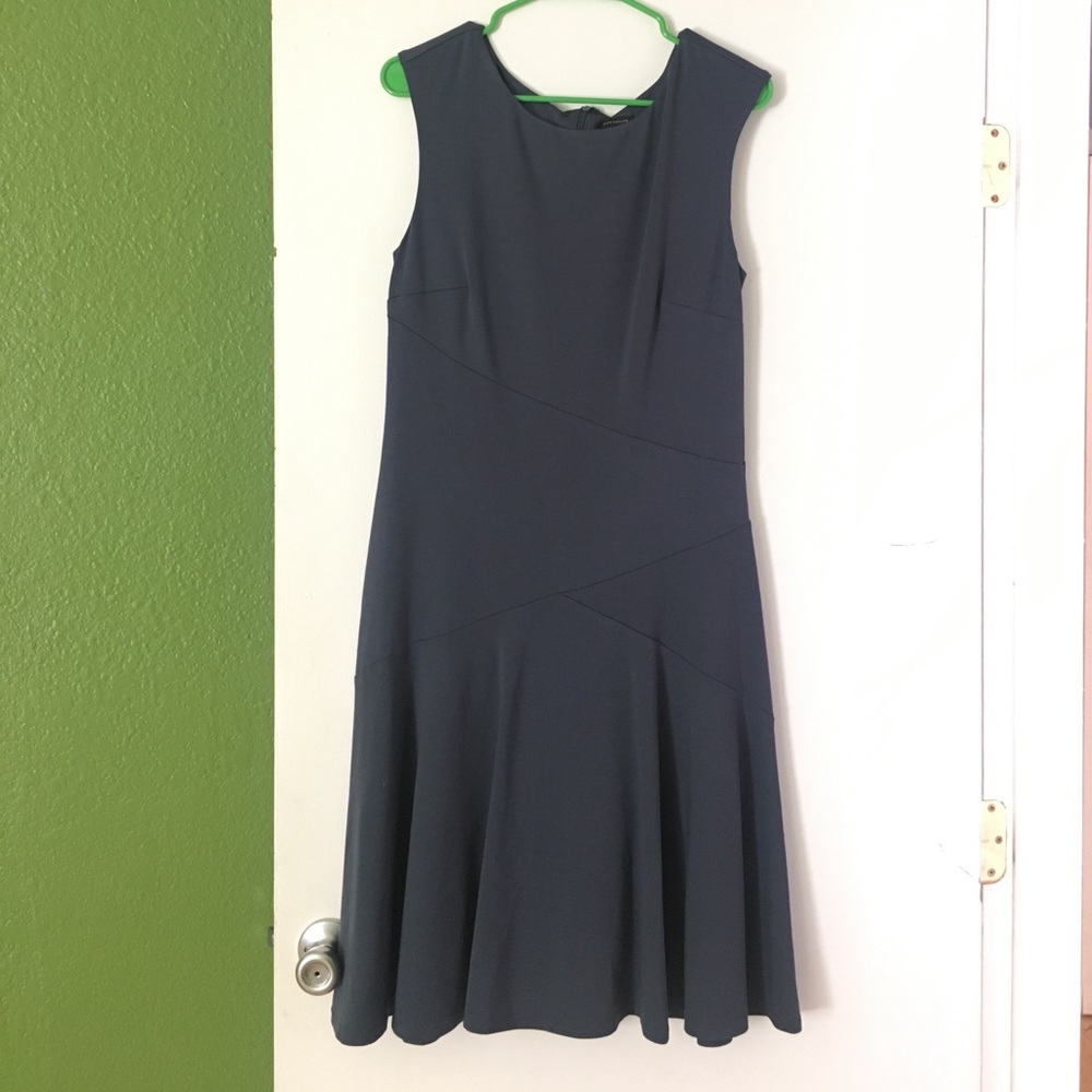 Ann Taylor blue sleeveless knee length dress