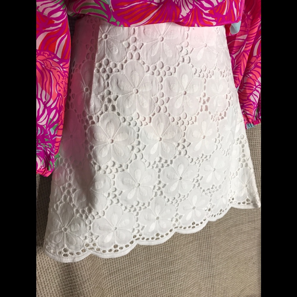 Lilly Pulitzer Charleston White Mini Skirt NWT