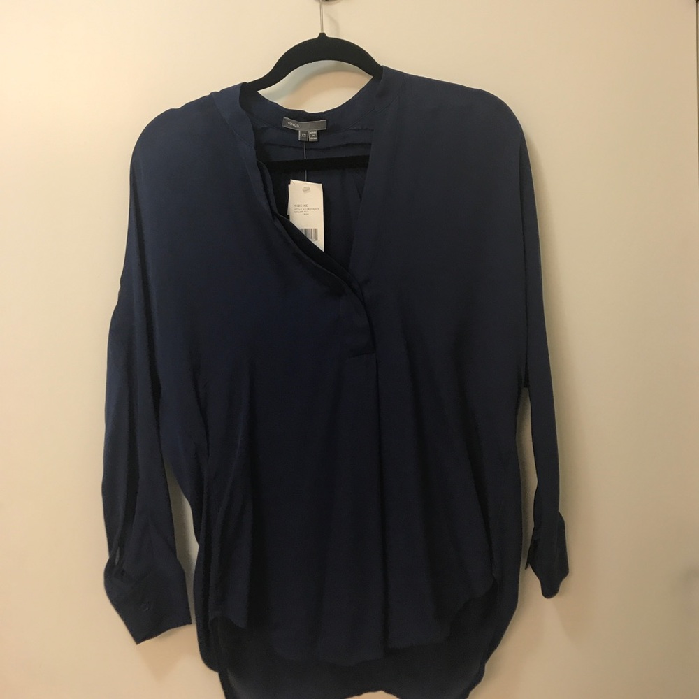 Long sleeve silk top