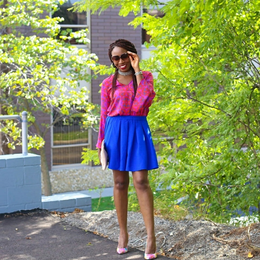 Sugar + lips blue skirt