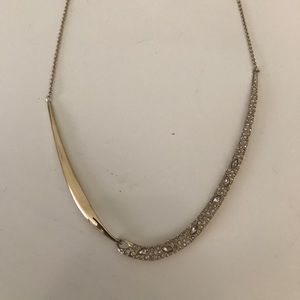 Asymmetrical Crystal-Encrusted Necklace