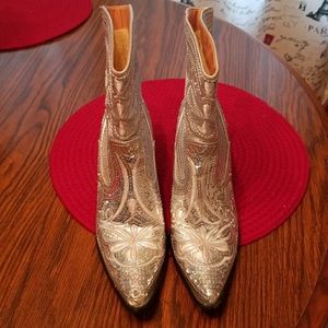 Helen's heart sequined boots