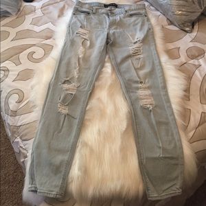 Express distressed skinny jeans sz 6