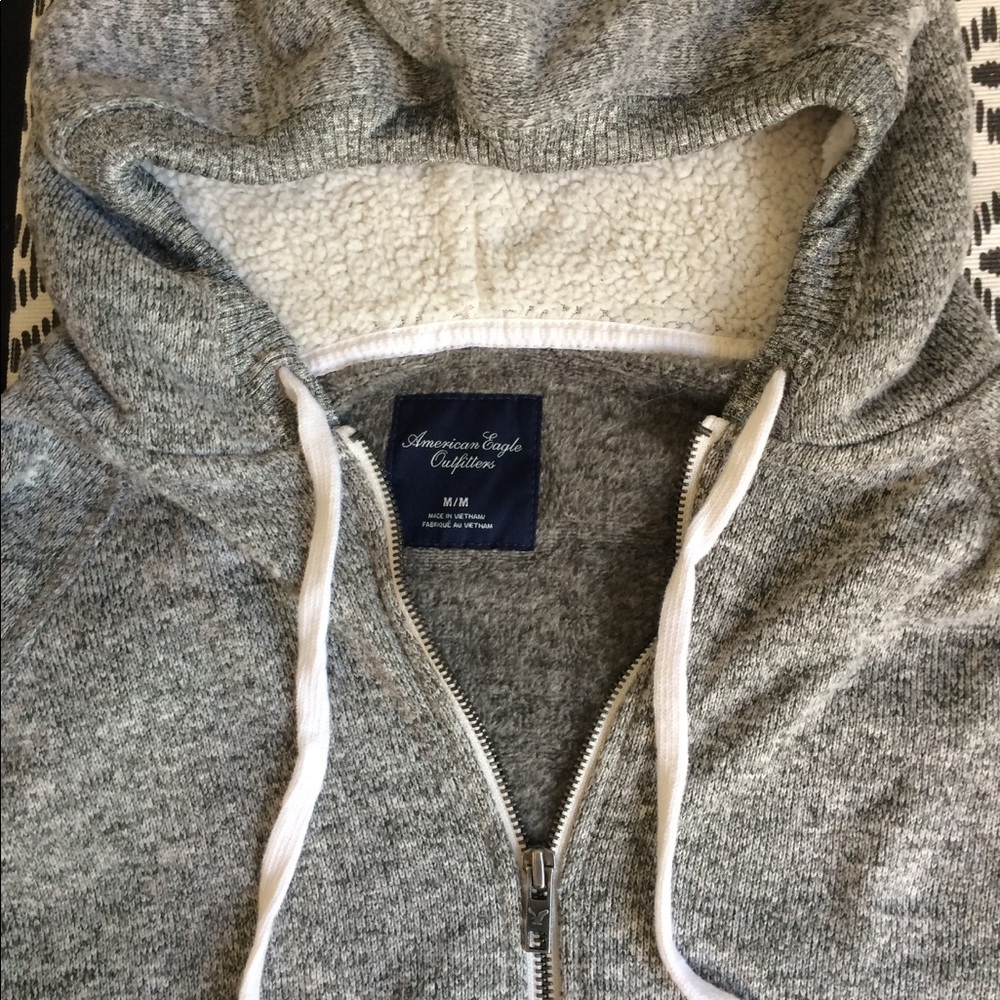 American Eagle Sherpa Hoodie Sweatshirt