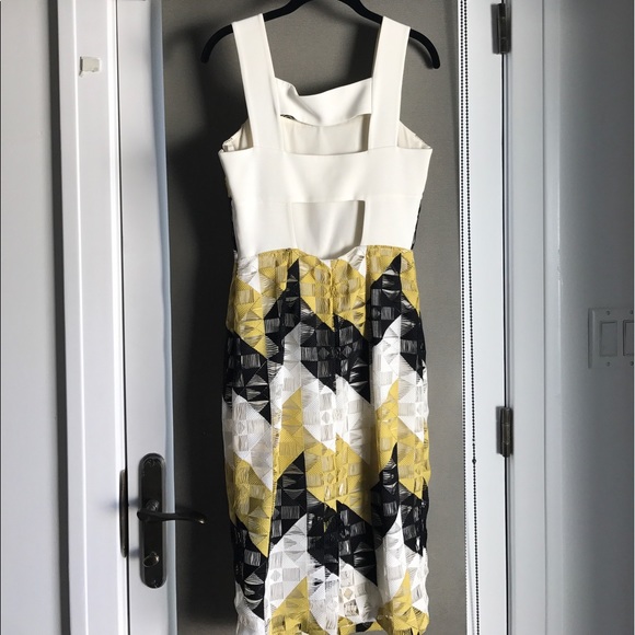 A.L.C. Black/yellow/white architectural dress, 4 - Picture 3 of 4