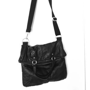 Black faux leather fold purse Black faux leather fold purse