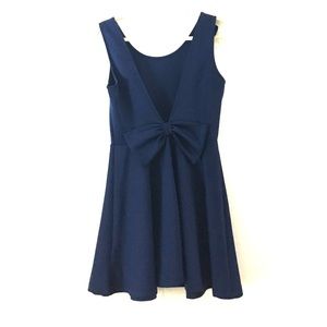 Navy sundress with bow