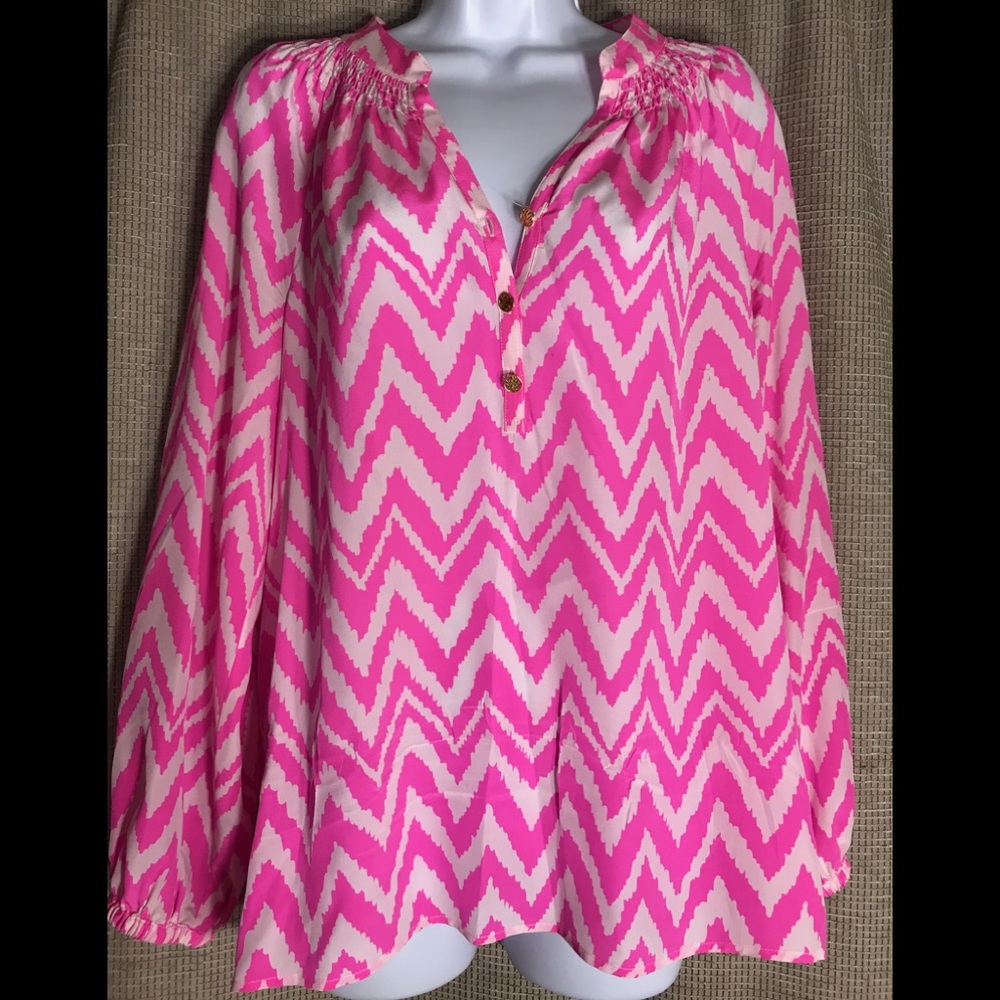 Lilly Pulitzer Elsa Silk Blouse NWOT Sz Small