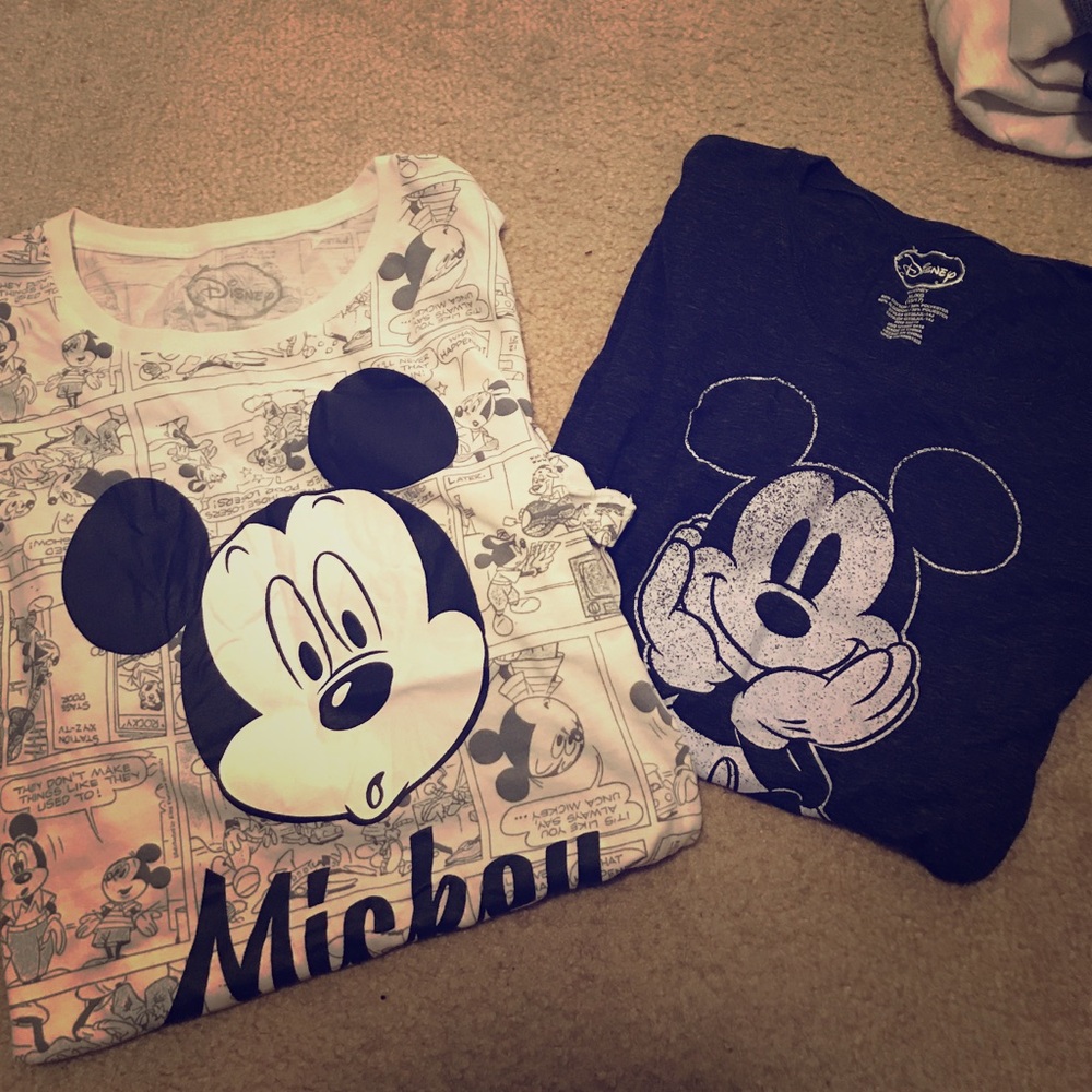 Two Mickey Mouse shirts