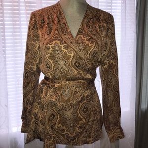 Talbots's Sz 16 Paisley Wrap Around button cuff Talbots's Sz 16 Paisley Wrap Around button cuff