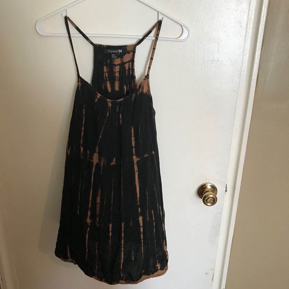Forever 21 tie-dye black and brown tunic