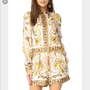 Rachel Zoe Christianne Romper 100% silk