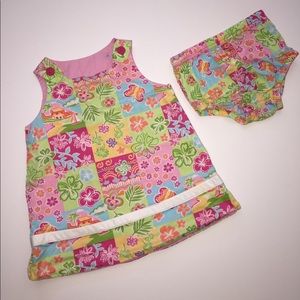 Hartstrings Reversible Dress and Bloomer Set 12mo