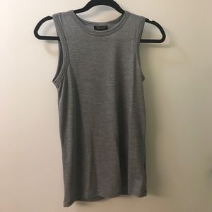 Grey cotton sleeveless shirt