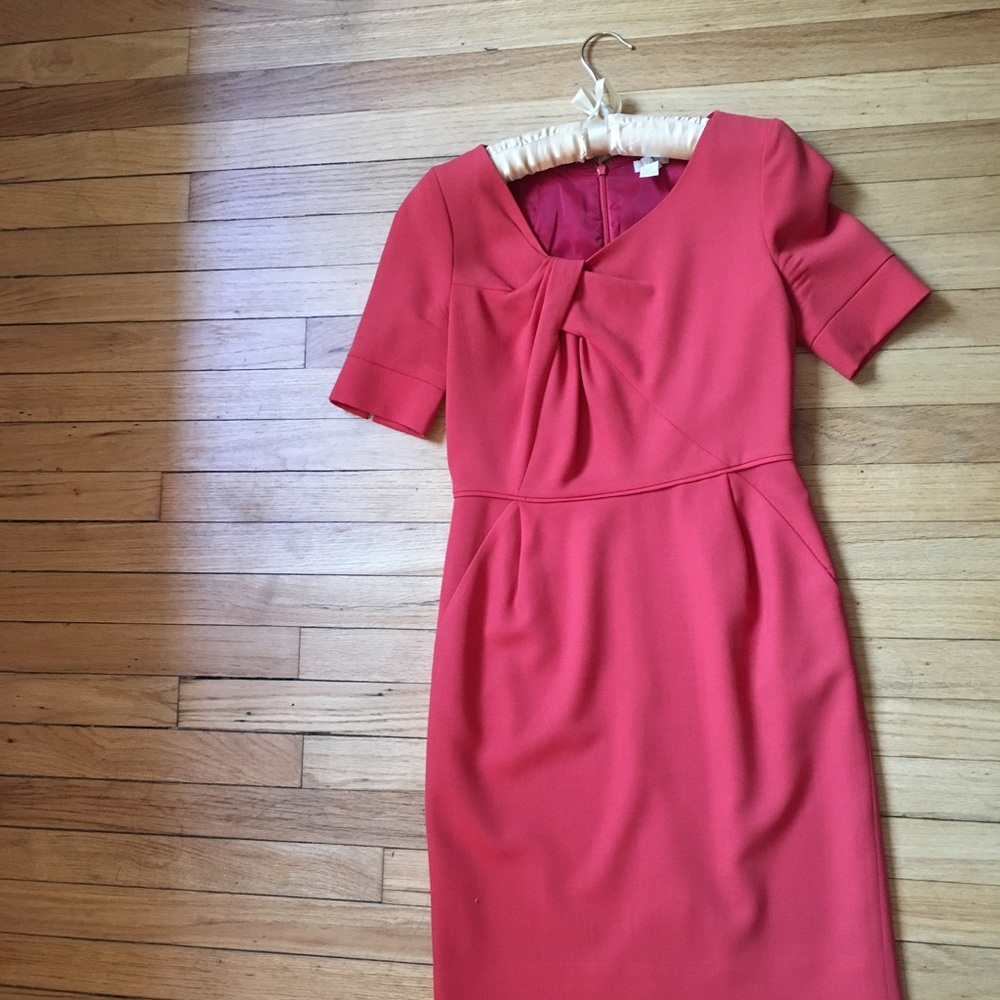 Red J Crew Wool Dress size 0