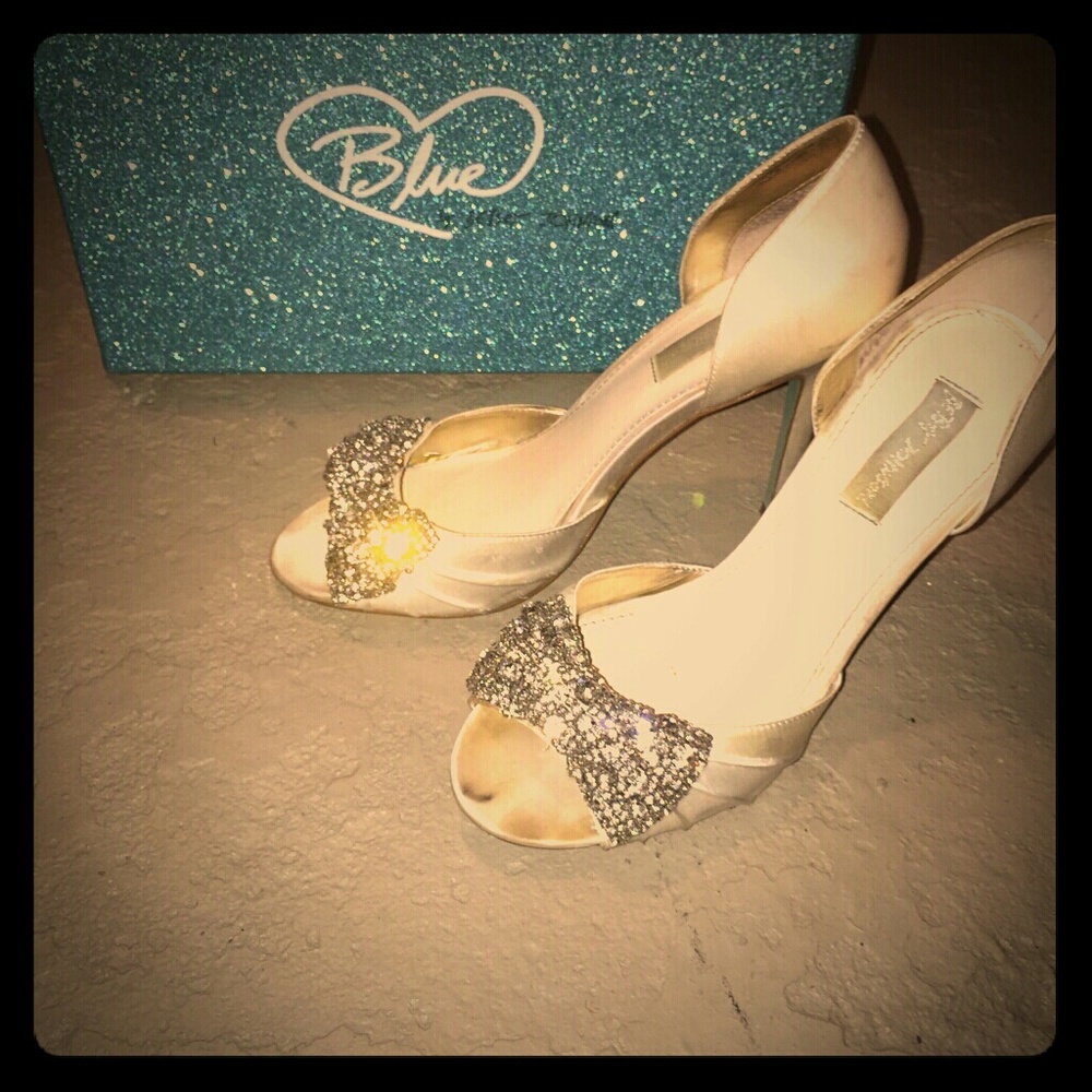 Betsey Johnson ivory wedding shoes